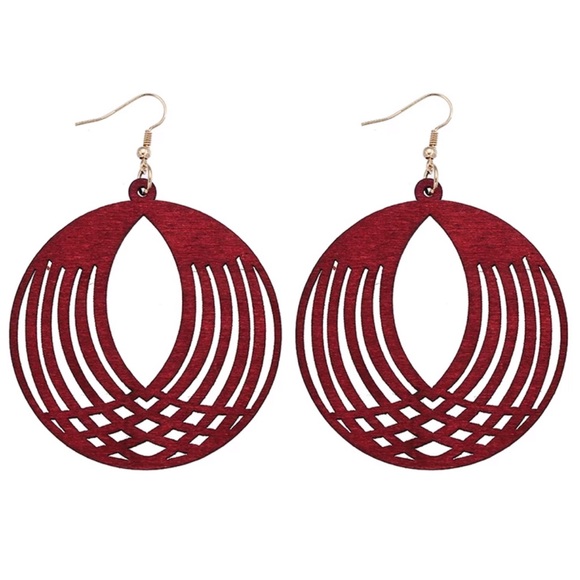 Jewelry - Beautiful Wooden Pendant Earrings